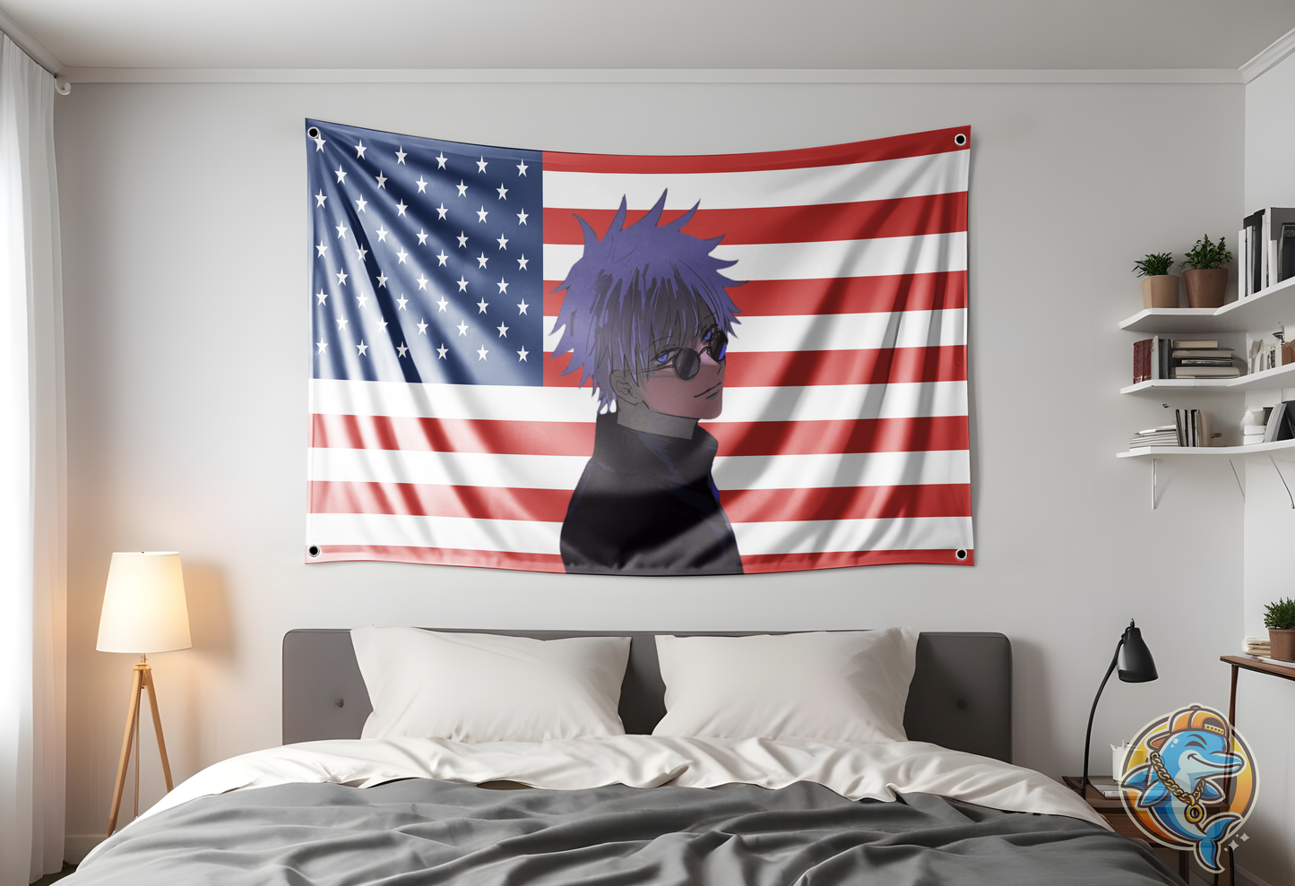 JJK Satoru Gojo Flag Hung Up