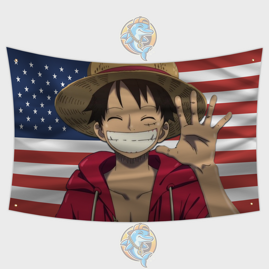 Monkey D Luffy Smiling Flag