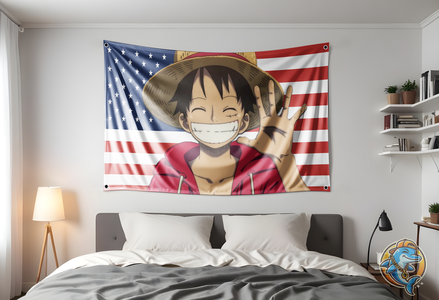 Monkey D Luffy Smiling Flag Hung Up