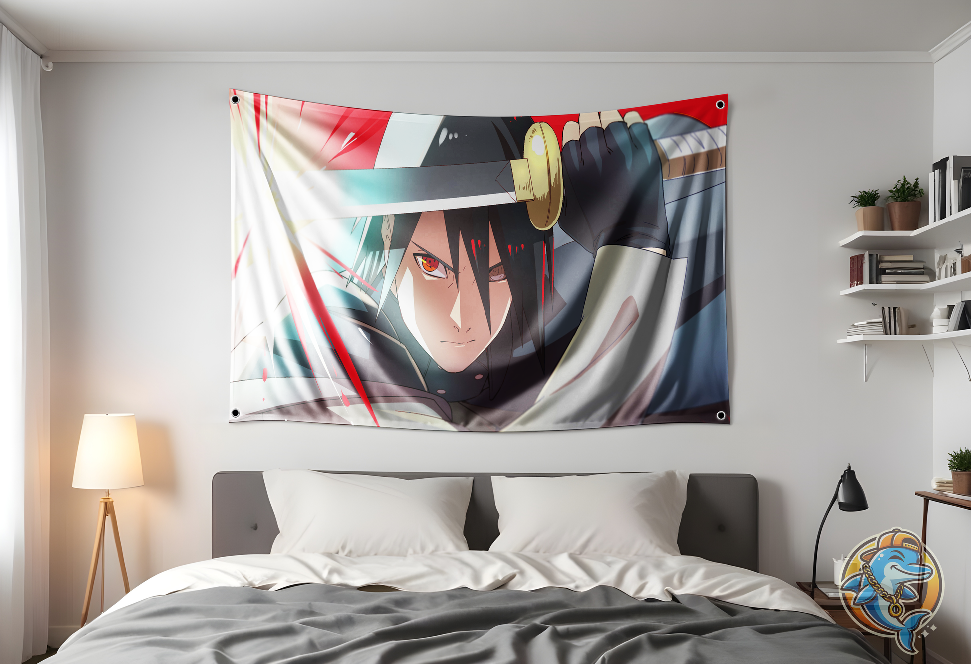 Sasuke Uchiha Flag Hung Up