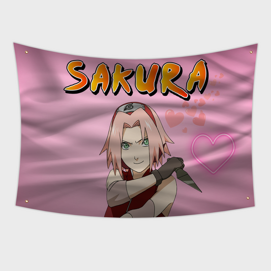 Sakura Haruno: Premium Naruto Flag – 3x5 ft